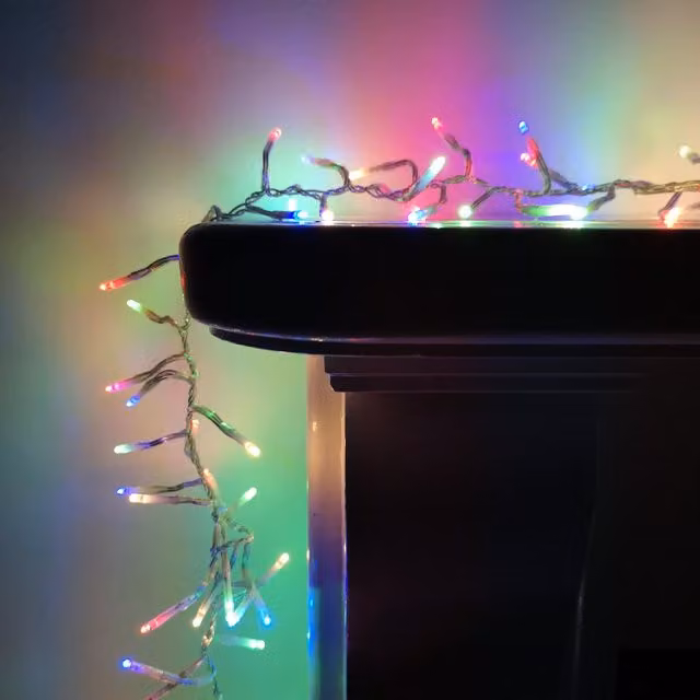 Premier Decorations 960 LED Premier Cluster Multicoloured Christmas Lights with Timer, 12m, Indoor and Outdoor Use