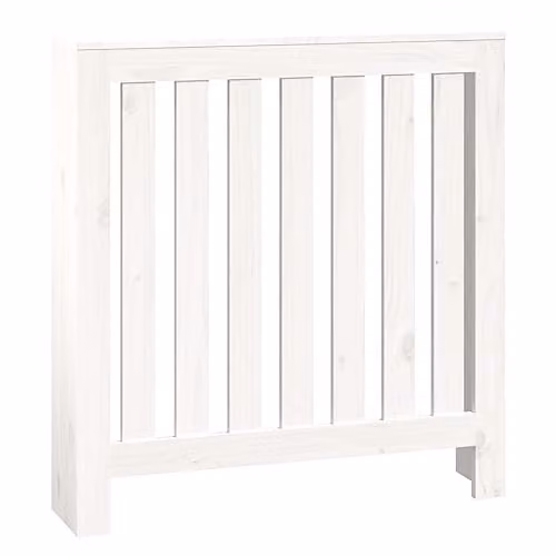 vidaXL White Lacquered Rustic Solid Pine Radiator Cover W/D/H: 79.5 x 19 x 84 cm