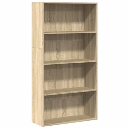 vidaXL Bookcase in Sonoma Oak, Brown Engineered Wood, W/D/H: 80 x 30 x 152 cm