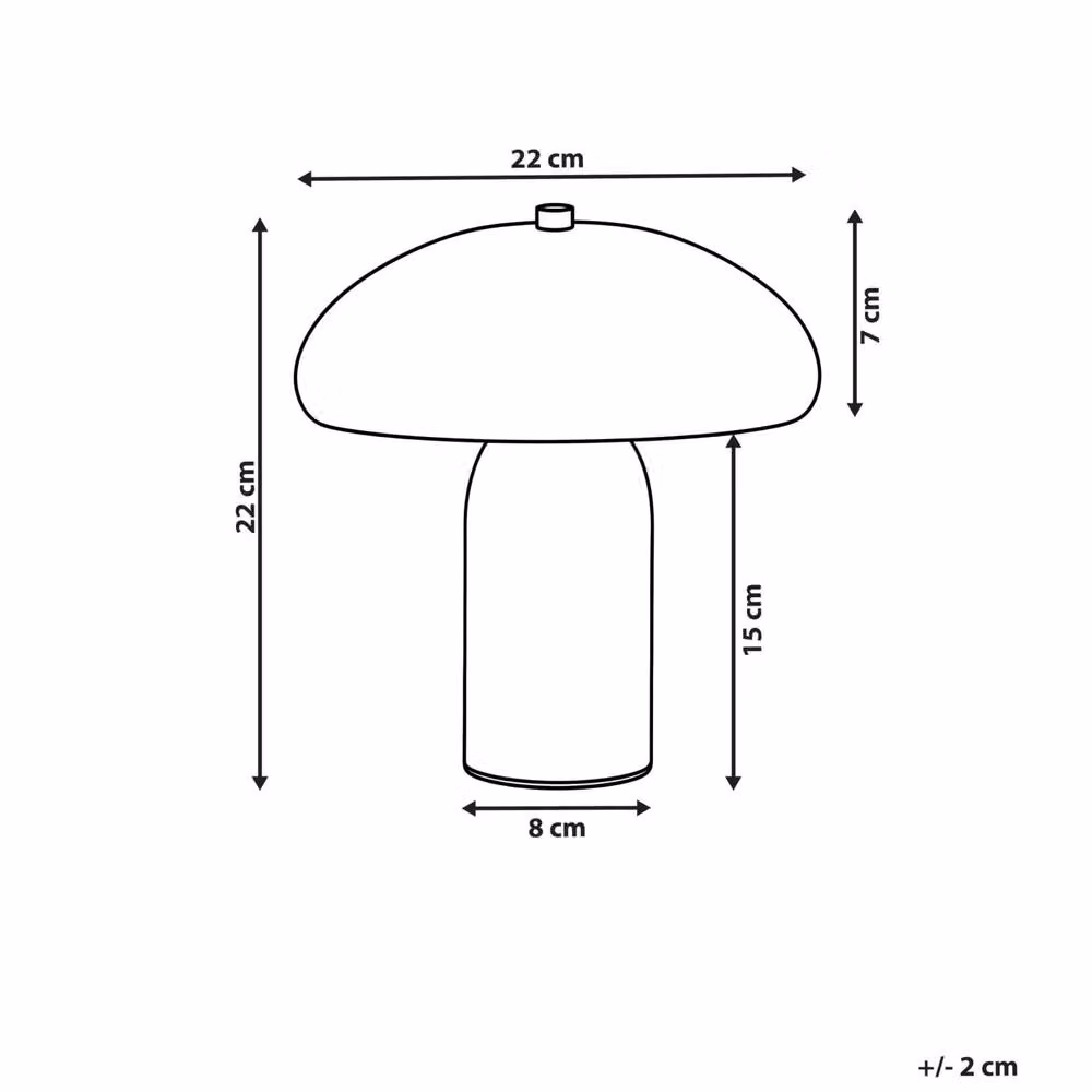 Wyld and Coco Mushroom Dome Table Lamp in Olive Green with Gold/Brass Accents, Height: 22 cm – 3