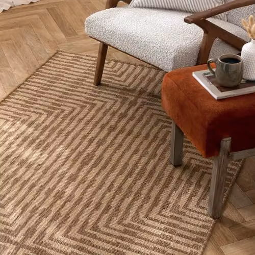 Riva Home Geometric Boho Indoor/Outdoor Rug, Sand/Beige, W: 120 cm, L: 170 cm – 2