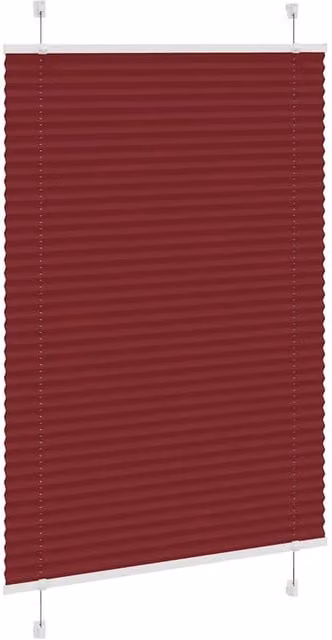 Berkfield Home Single Pleat Fabric Blind in Bordeaux Red, W: 100 cm, H: 100 cm