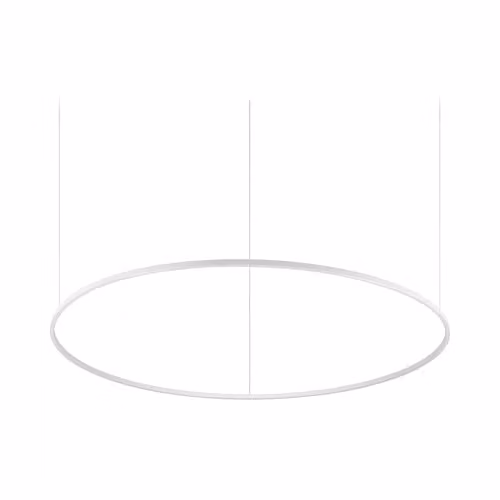 Netlighting Oracle Ring Integrated LED Suspended Pendant Ceiling Light in White, 150 cm, 3000K