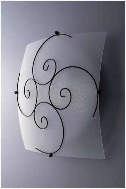 Netlighting 2 Light Modern Square Glass Flush Ceiling Light in White, W/D/H: 40 x 40 x 40 cm