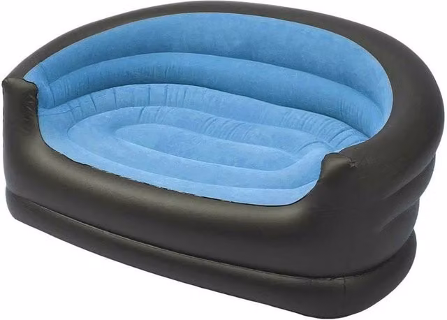 PAWNORA Double Inflatable Chair Sofa in Blue and Black – 1