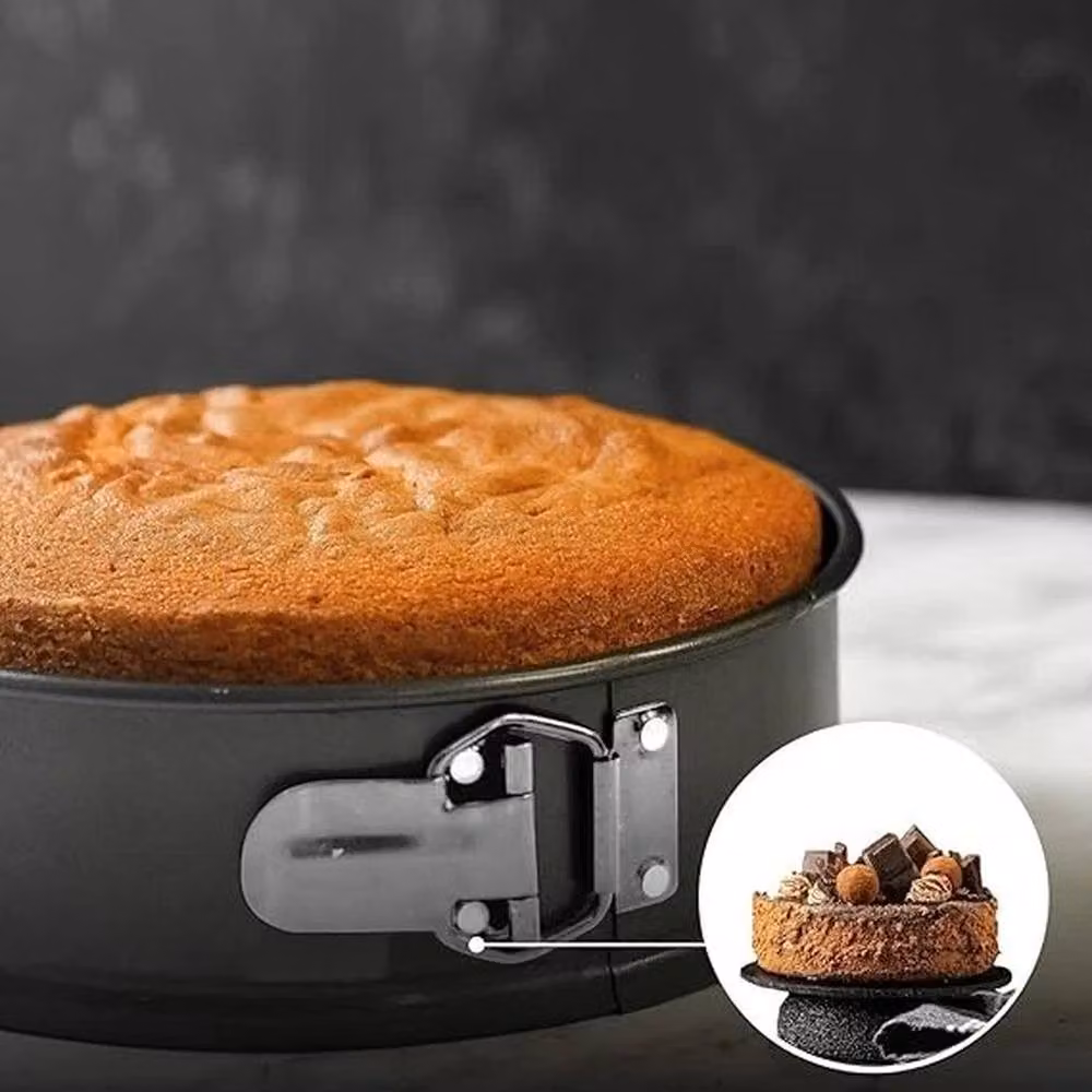 VOGREX Non-Stick Loose Base Round Springform Cake Tin, Grey, Diameter: 23 cm – 4