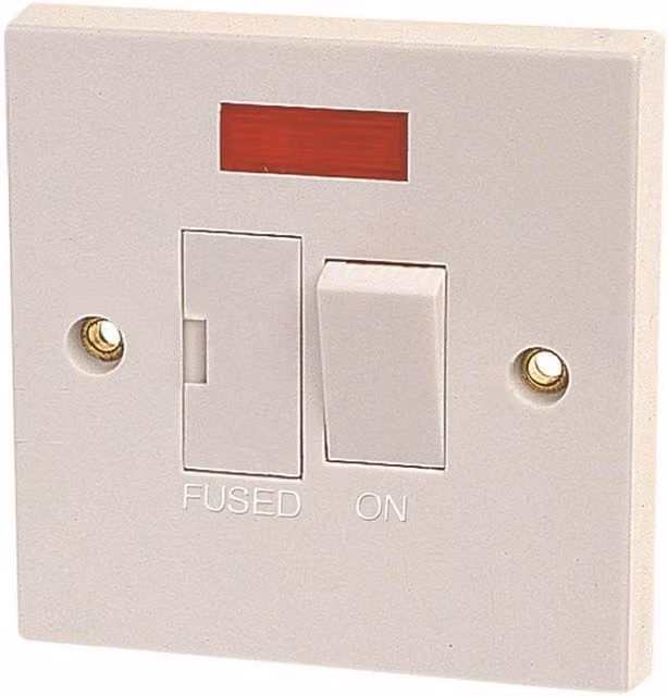 Dencon White 13a Switched Fused Spur with Pilot Lamp