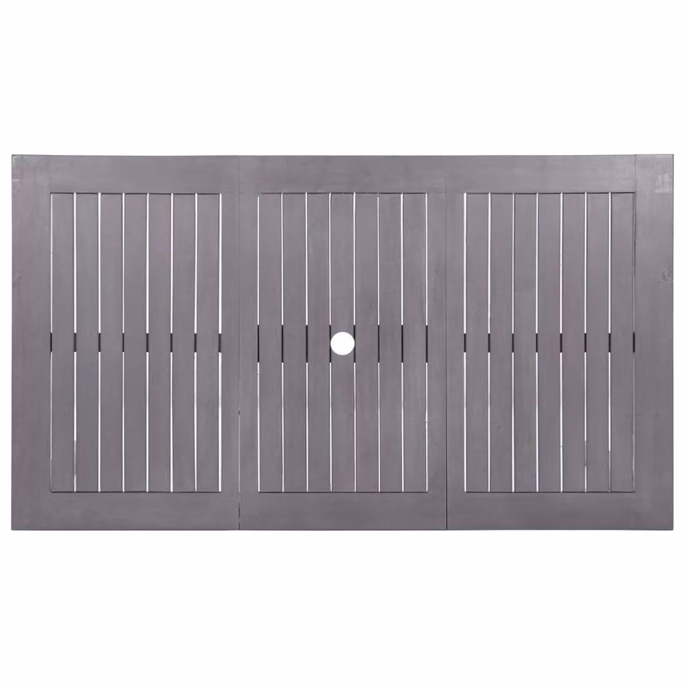 Berkfield Home Grey Wash Extendable Acacia Wood Garden Table W: 140 cm, D: 80 cm, H: 74 cm – 2