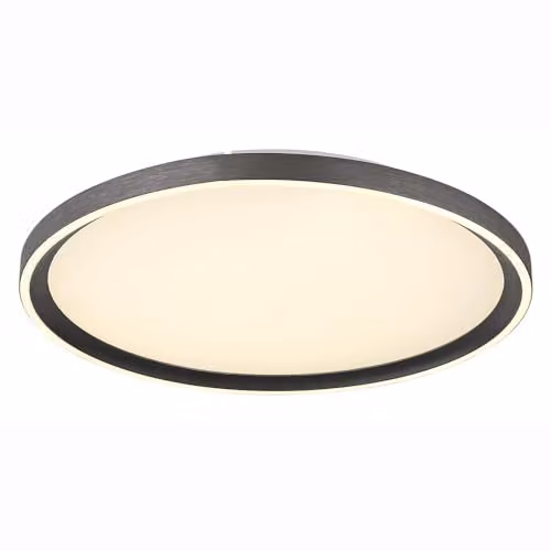 Globo Lighting Round LED Ceiling Light in Grey and White with Remote Control and Dimming Function, Diameter: 40 cm