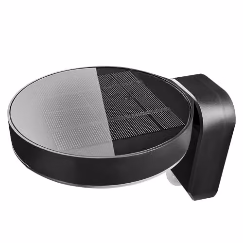 Nordlux Rica Solar LED Outdoor Wall Light in Black Plastic with Motion and Dusk Sensors, Warm White 3000k, IP44 – 3