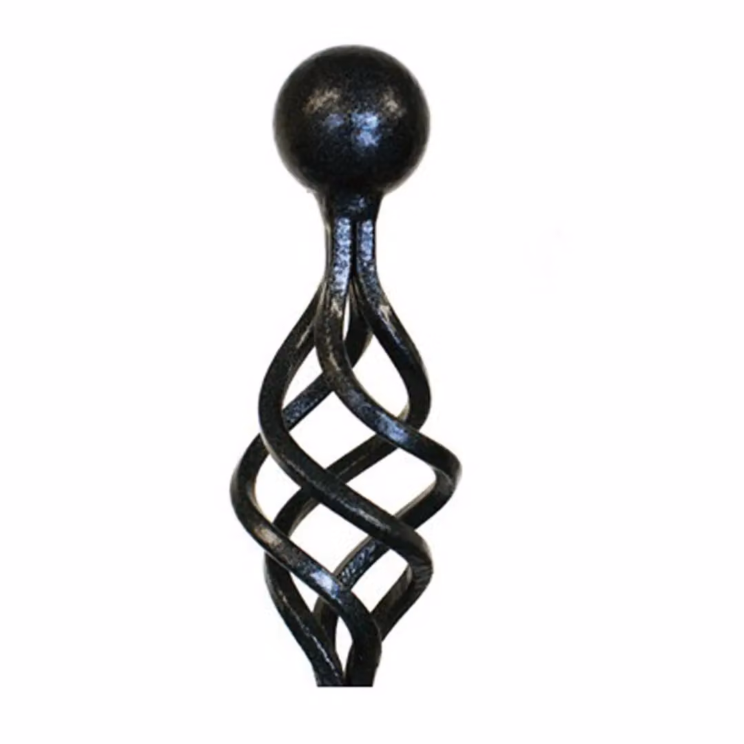 Poppyforge Black Steel Ball and Cage Top Decorative Garden Plant Support Stake – 2