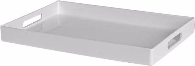 Argon Tableware White Rectangular Melamine Serving Tray W: 34.5 cm, D: 25 cm