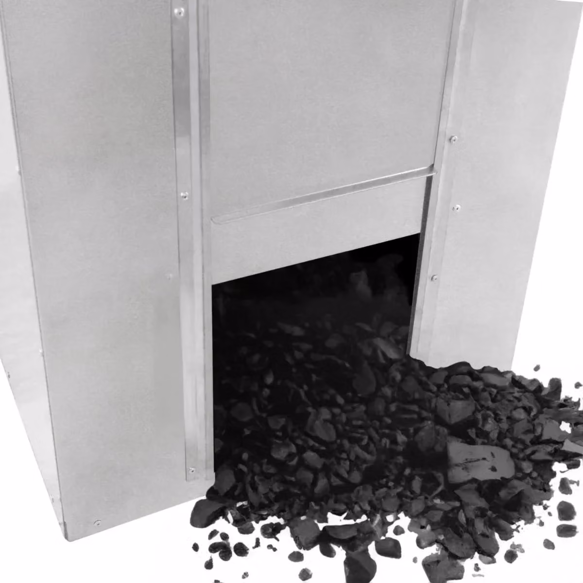 Monstershop Galvanised Steel Coal Bunker in Silver, 150kg Capacity – 5