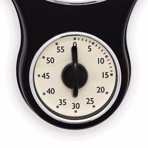 Acctim Retro Style Black Wall Clock with Glass and Plastic Lens, Diameter: 20 cm – 2