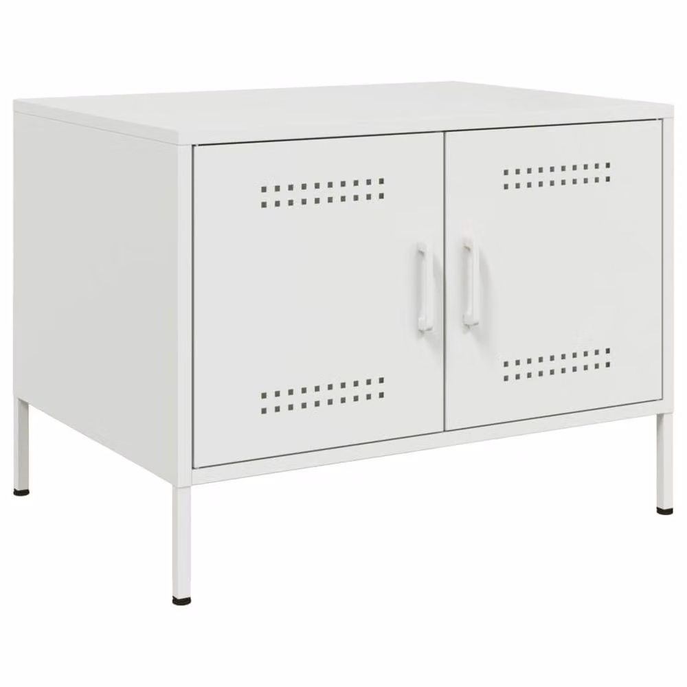 Berkfield Home White Metal Coffee Table W: 68 cm, D: 50 cm, H: 50.5 cm – 2