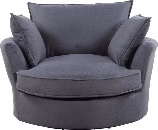 Artemis Home Irwin Swivel Based Cuddle Chair in Ash
