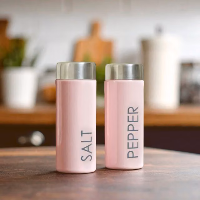 Orsina Liberty Enamel Salt and Pepper Set in Pink – 2