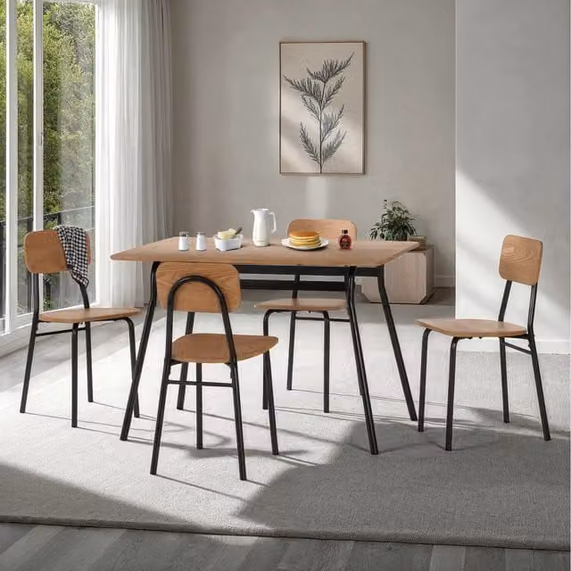 Seconique Warren 4-Seater Dining Set in Russet Oak