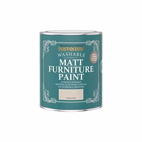Rust-Oleum Matt Furniture and Skirting Board Paint in Quarry Lime Yellow, 750ml – 2