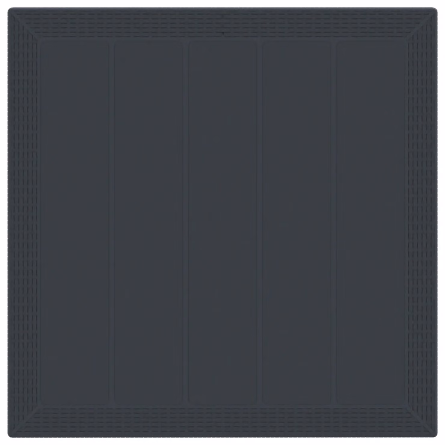 Berkfield Home Modern Anthracite Poly Rattan Garden Table W/D/H: 100 x 100 x 73 cm – 4