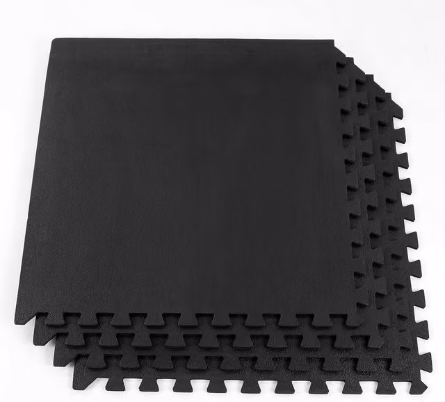 Actiasmat Industrial Garage Gym Floor Tiles, Dark Grey EVA Foam Interlocking Mats