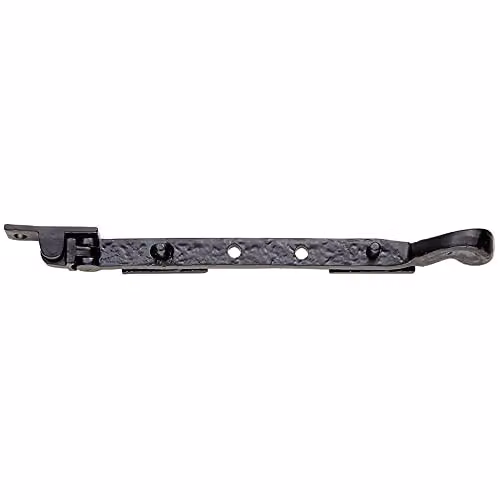Loops Antique Timber Casement Window Stay, 30.5 cm, Matt Black Finish