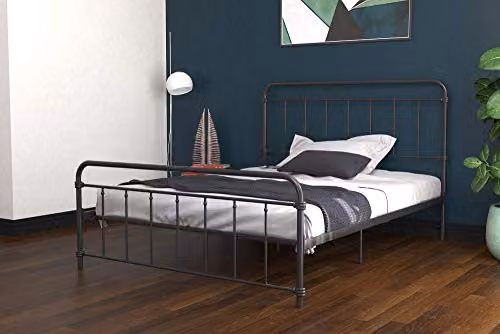DHP Furniture Wallace Vintage Metal Bed in Black, 140 x 200 cm – 4