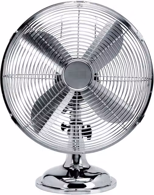 Oypla 30.48 cm Silver Metal Oscillating 3 Speed Table Fan