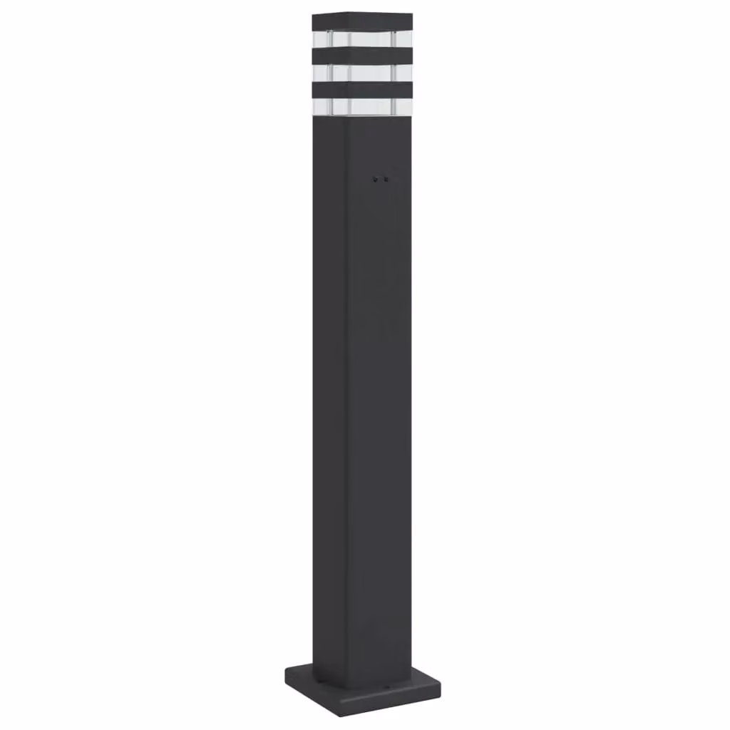 Berkfield Home Outdoor Floor Lamp with Outlet, Black Aluminium, Height: 80 cm – 2