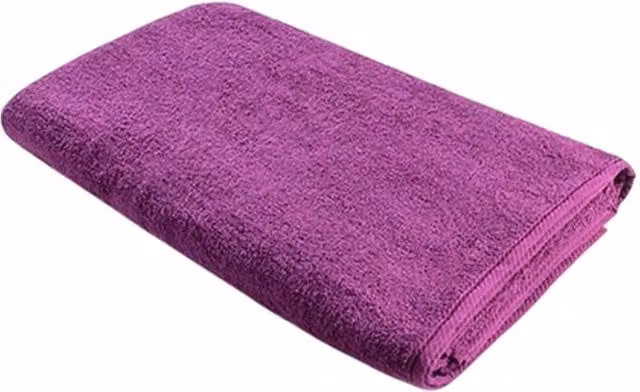 ARTG Quick-Drying Cotton Terrycloth Bordered Bath Towel in Purple
