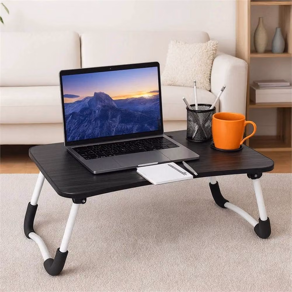 VOGREX Foldable Laptop Table and Portable Lap Desk in Black – 2