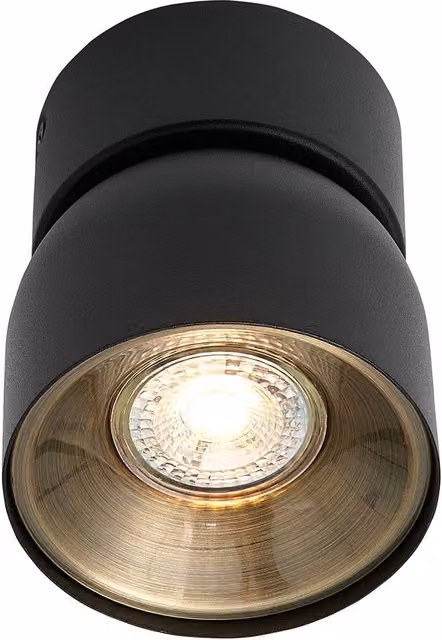 Nordlux Pitcher Adjustable Round Ceiling Spotlight in Black Metal with GU10 Mains – 1