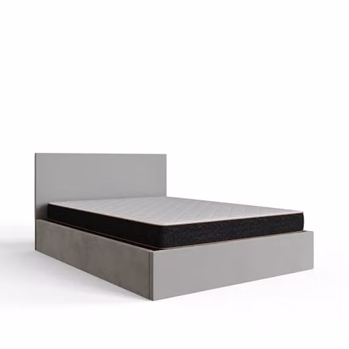GFW King Size Charcoal Grey Upholstered Fabric Ottoman Bed Frame with Hydraulic Lift and Stitched Headboard, W/D/H: 180 x 200 cm – 3