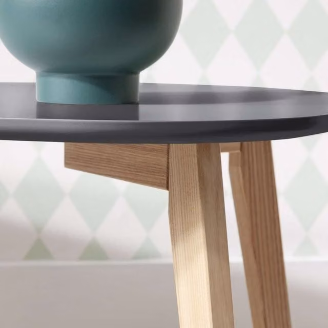 Noa and Nani Malme Extra Large Round Side Table in Matt Storm Grey