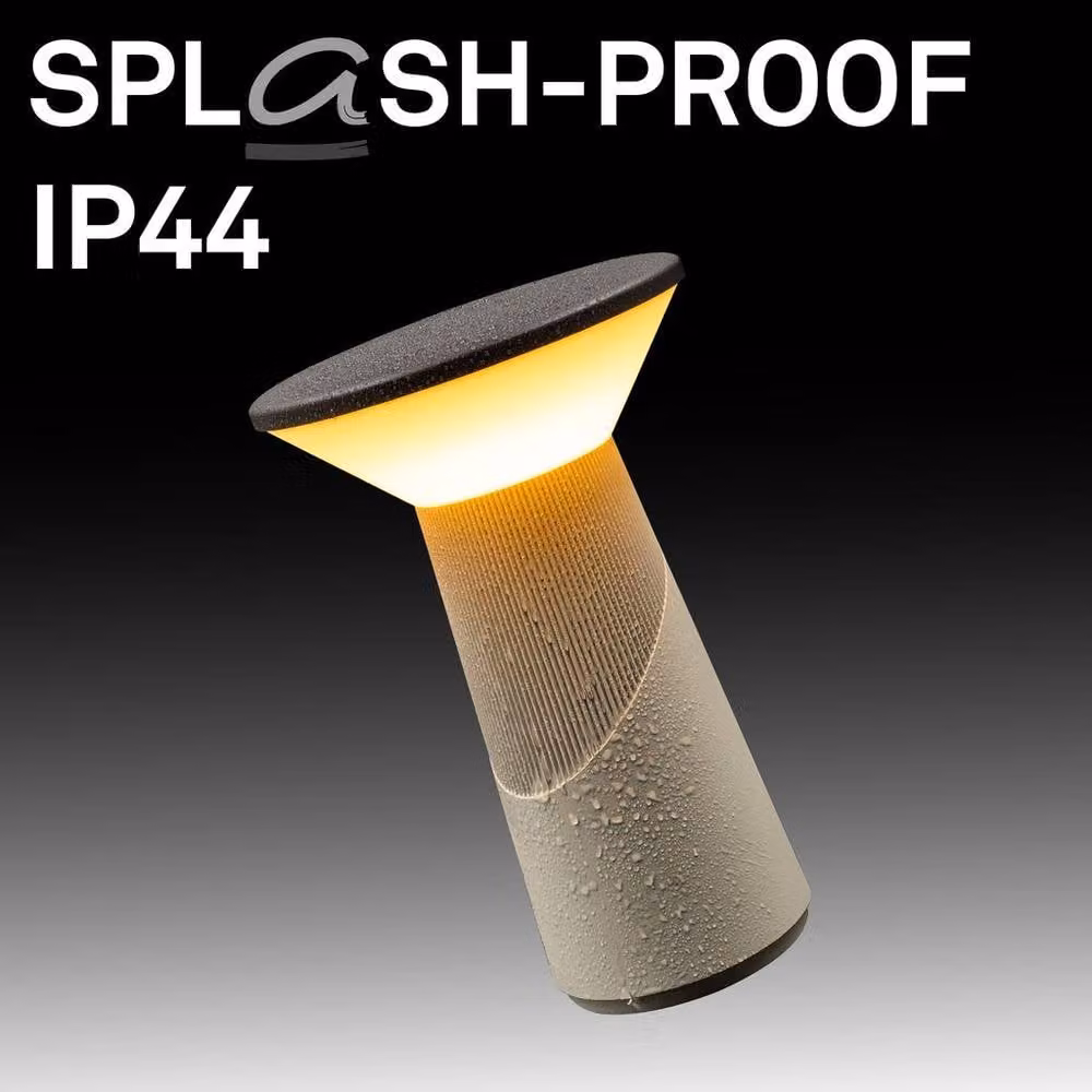 Briloner Pilia Rechargeable LED Table Lamp, Grey Anthracite, H 24 cm x W 15 cm x D 15 cm – 4