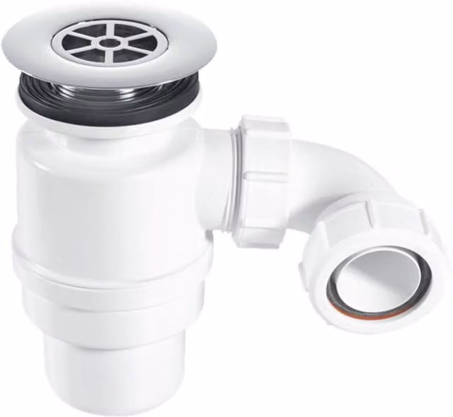 McAlpine 80mm Water Seal Resealing Shower Trap with Multifit Outlet STW12-R, White