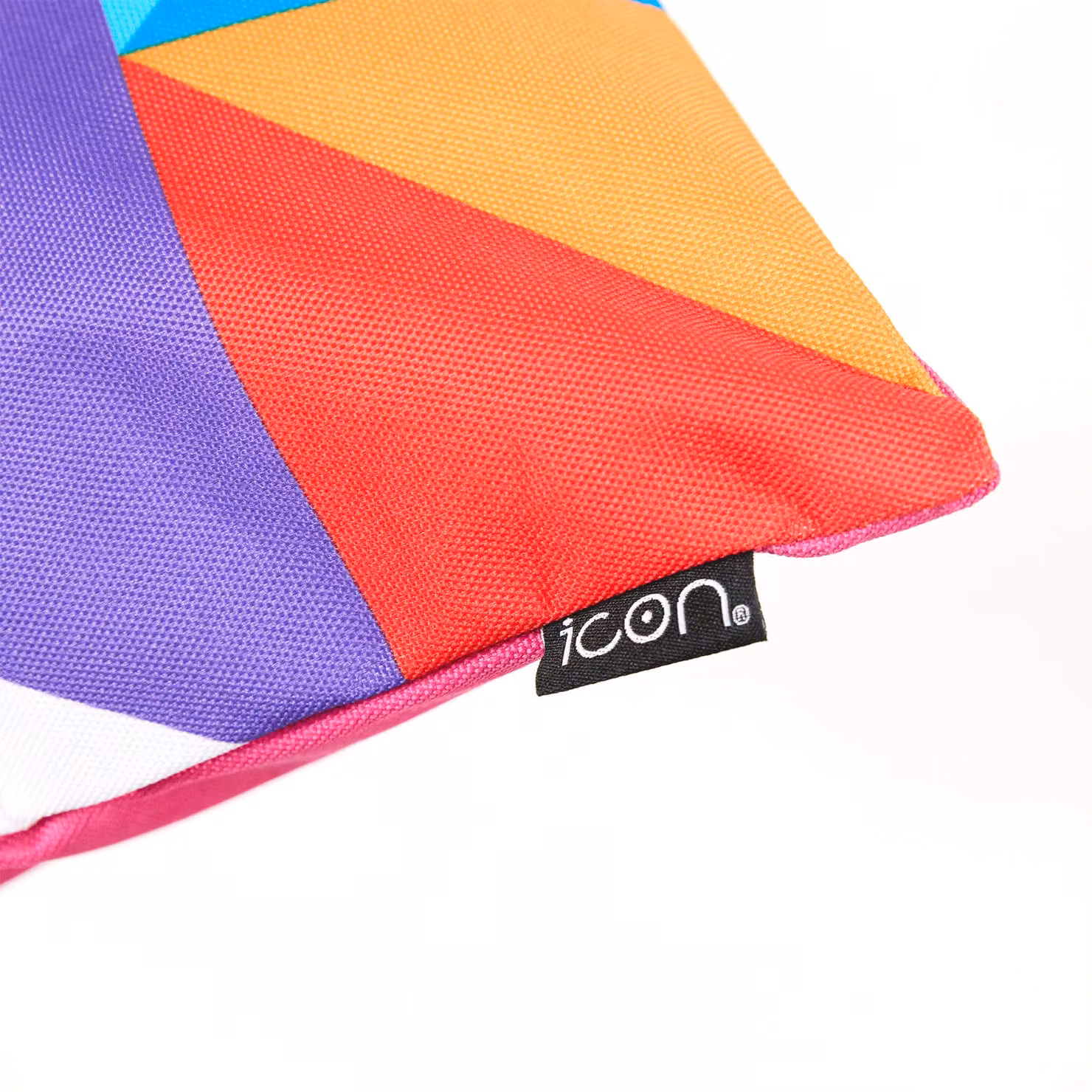 ICON Set of 4 Geometric Print Waterproof Indoor and Outdoor Square Cushions, Pink and Multicolour, W/D/H: 43 x 43 x 43 cm – 3