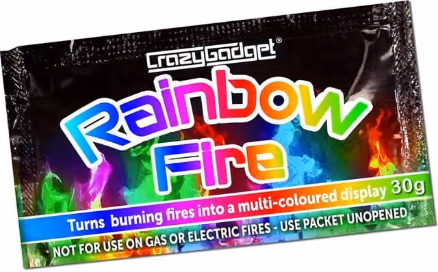 CrazyGadget Rainbow Fire Colour Changing Flames, Multicolour, Pack of 24 – 1