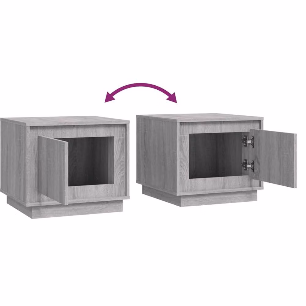 Berkfield Home Decorative Coffee Table in Grey Sonoma, W/D/H: 51 x 50 x 44 cm – 2