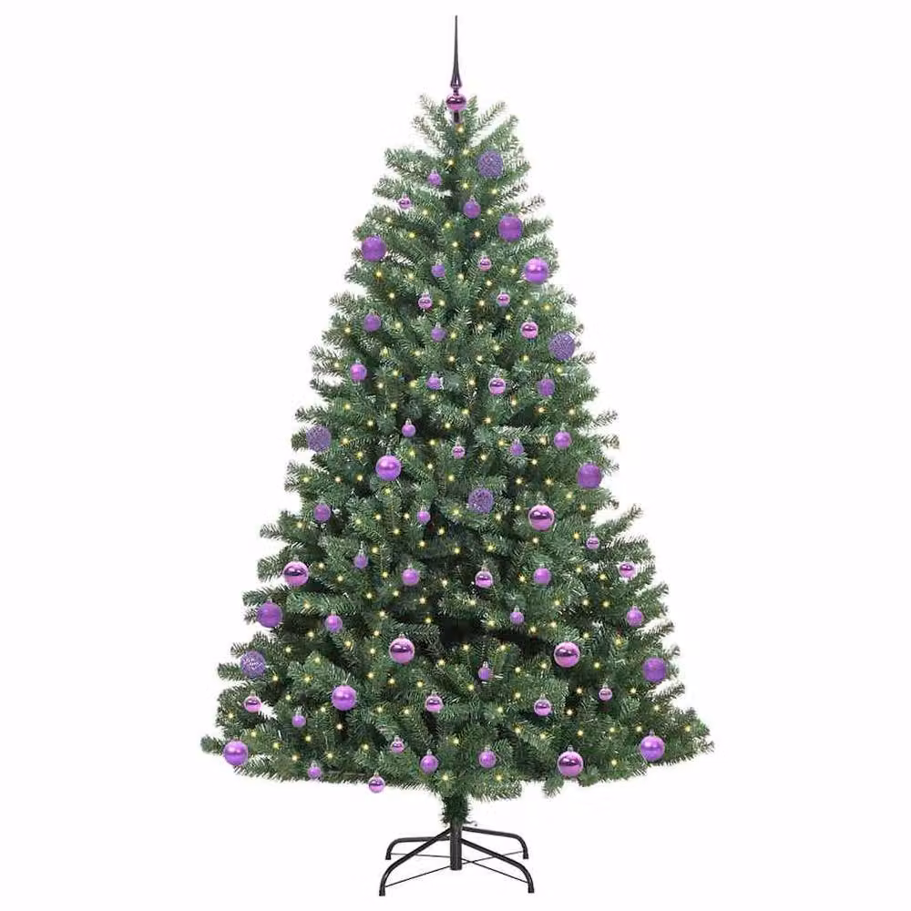 Berkfield Home Green Artificial Hinged Christmas Tree, Height: 180 cm – 3