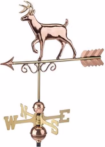 Good Directions Farmhouse Proud Buck Deer Weathervane in Copper and Gold, H 88.9 x W 43.2 x L 47 cm – 1