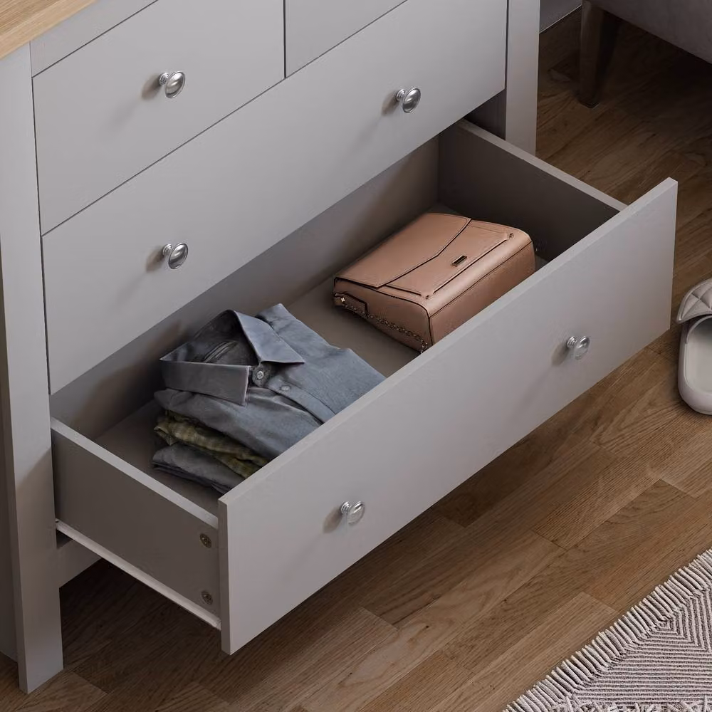 HD Designs Arlington 2+2 Drawer Chest in Grey – 3