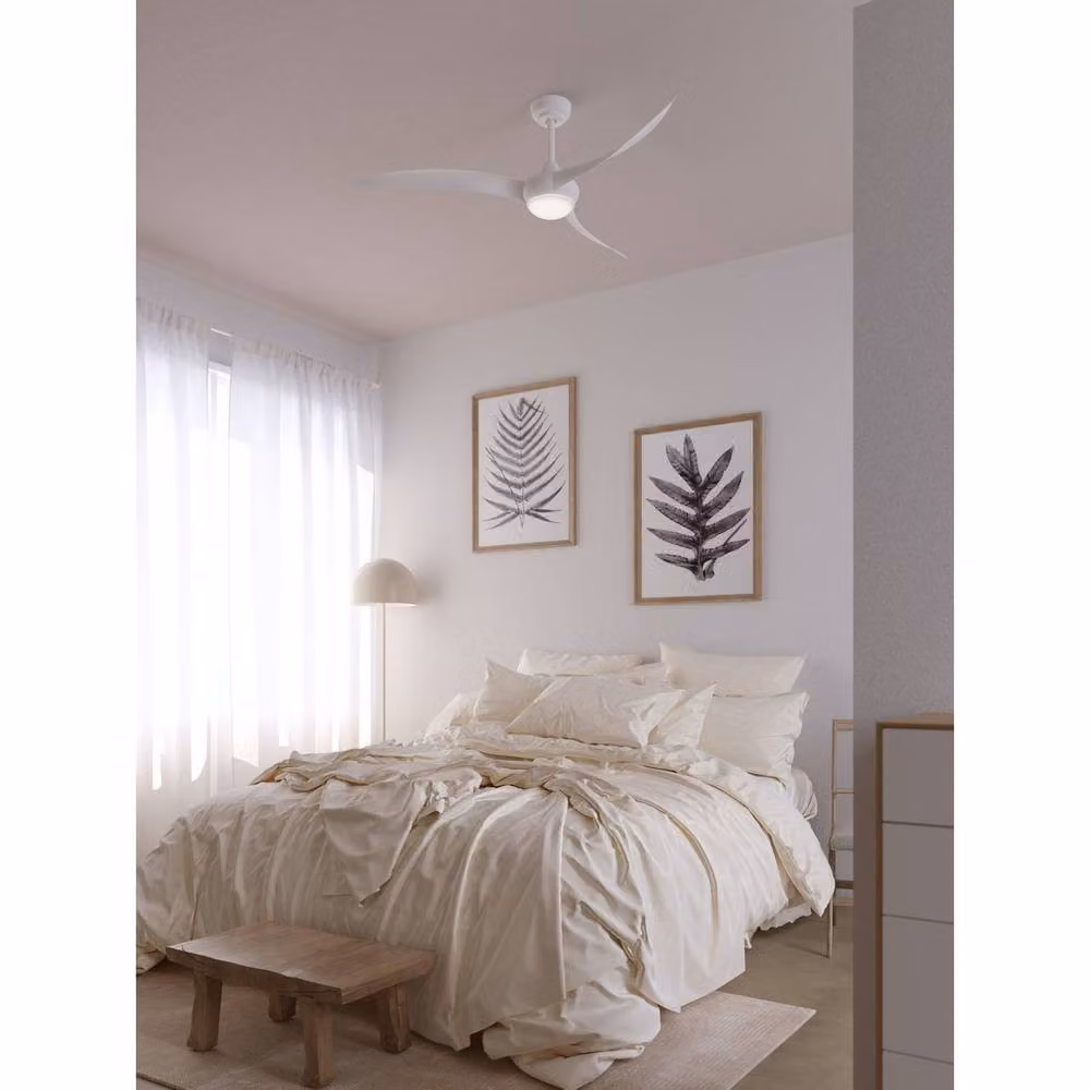 Netlighting Helix White LED Ceiling Fan with Adjustable CCT, 20.2W, 132 cm – 2