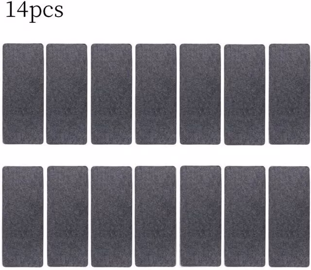 SPETLEK 14-Piece Non-Slip Adhesive Stair Tread Carpet Mats in Grey – 1