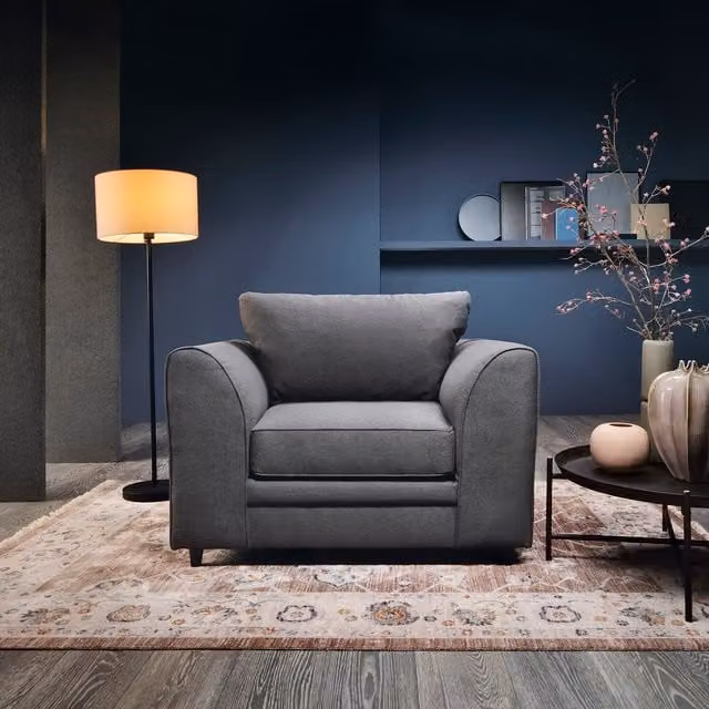 Abakus Direct Darcy Tub Armchair in Grey Fabric