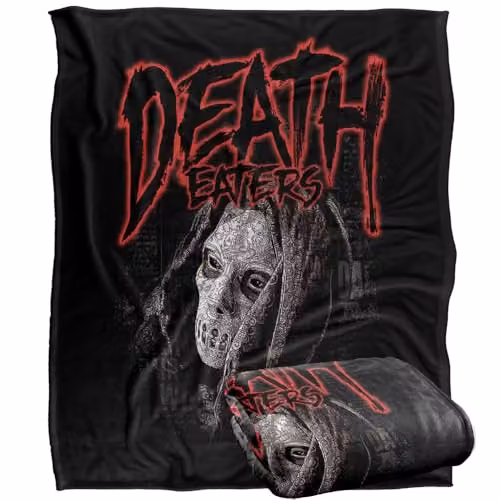 LOGOVISION Harry Potter Death Eaters Mono Face Super Soft Fleece Throw Blanket, Multicolour, W: 152 cm, D: 127 cm – 1
