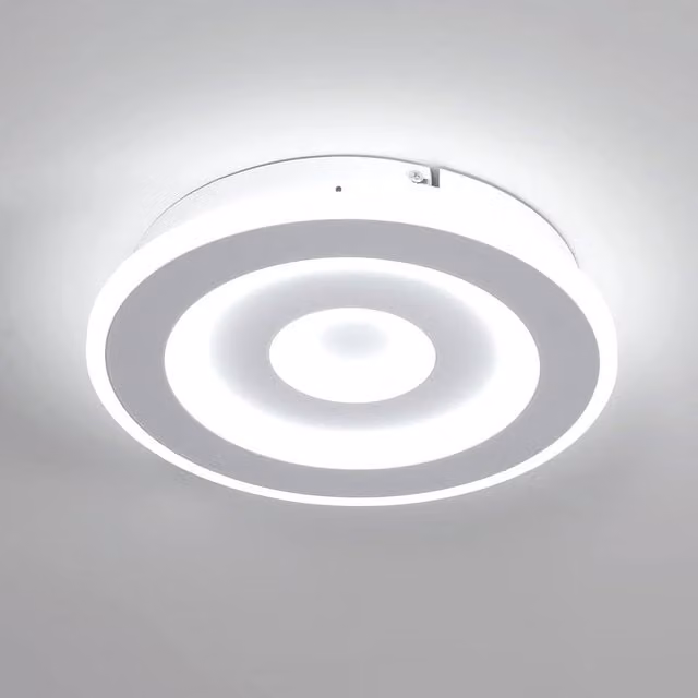 Goeco Modern Round LED Ceiling Light in White, 28W, 6500K Cool White