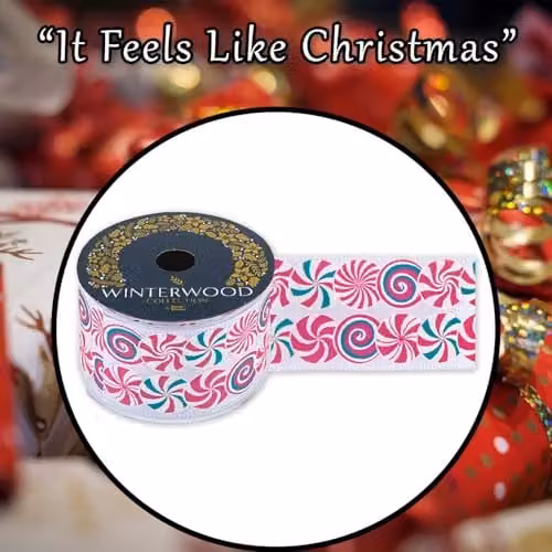 VFM e-Store Christmas Party Hanging Textile Ornament, Striped Geometric Design, Pink, White and Blue, W/H: 7 x 10 cm – 7