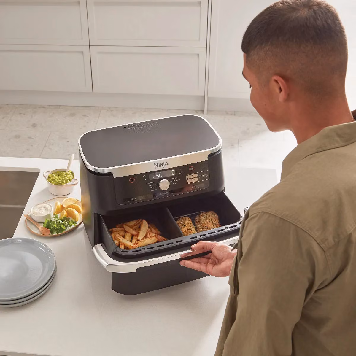 Ninja Foodi FlexDrawer Dual Zone Air Fryer 10.4L AF500UK, Black – 7