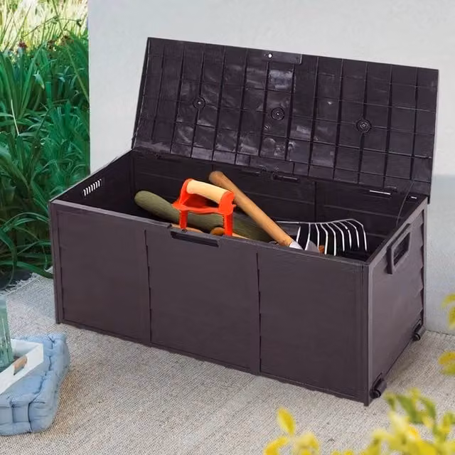 EONLION 290L Outdoor Storage Box in Brown